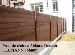 Pose de cloture  abbans-dessous-25320 OLLMANN Johnny 