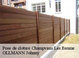 Pose de cloture  champvans-les-baume-25110 OLLMANN Johnny 